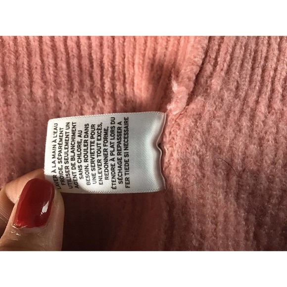 Halogen Sweater Women Size X1 Wool Blend Ruffles Neck Blush - Picture 14 of 16